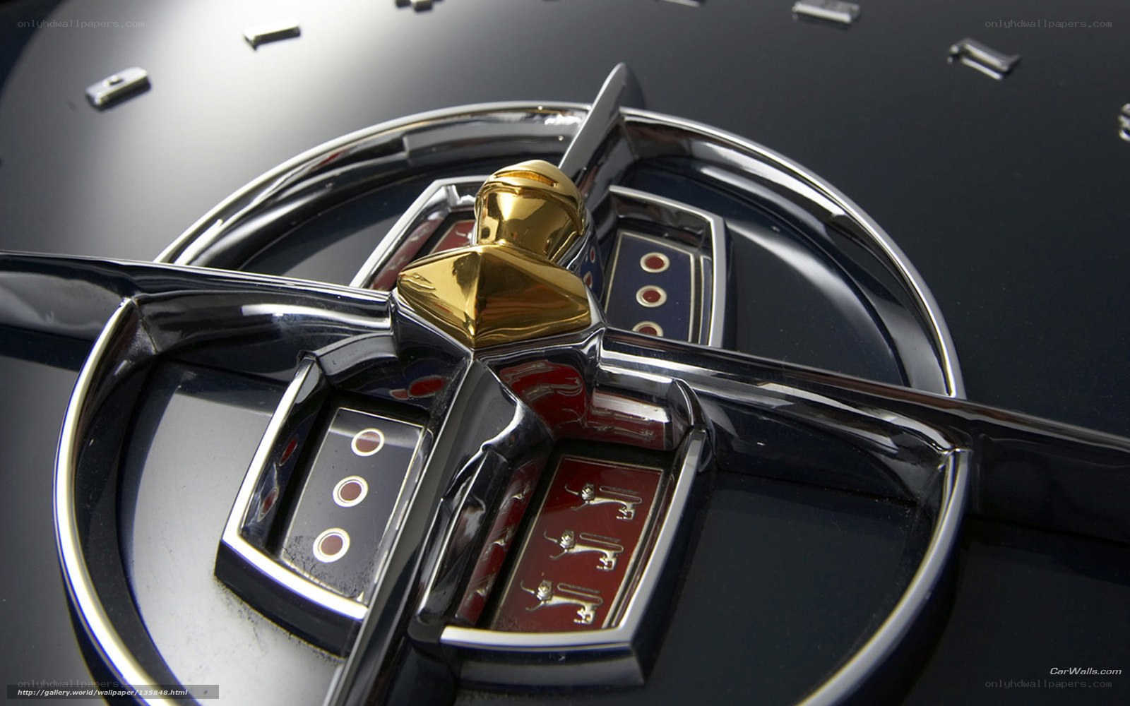 Cadillac emblem close-up