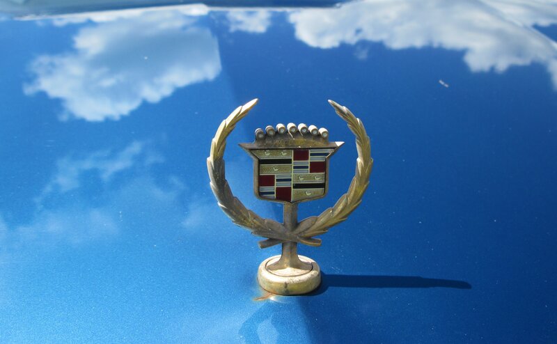 Cadillac Emblem on Car — Blue