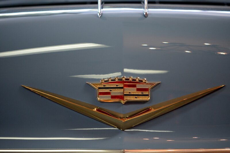 Cadillac Emblem on Car — Gray