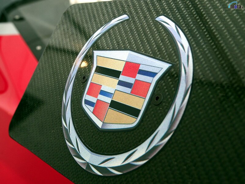 Cadillac emblem on carbon fiber