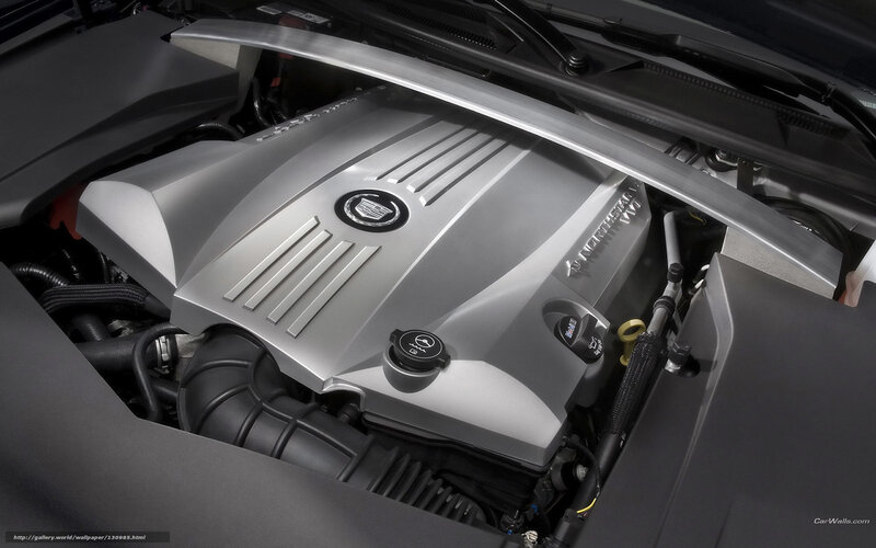 Cadillac Engine Bay — Silver