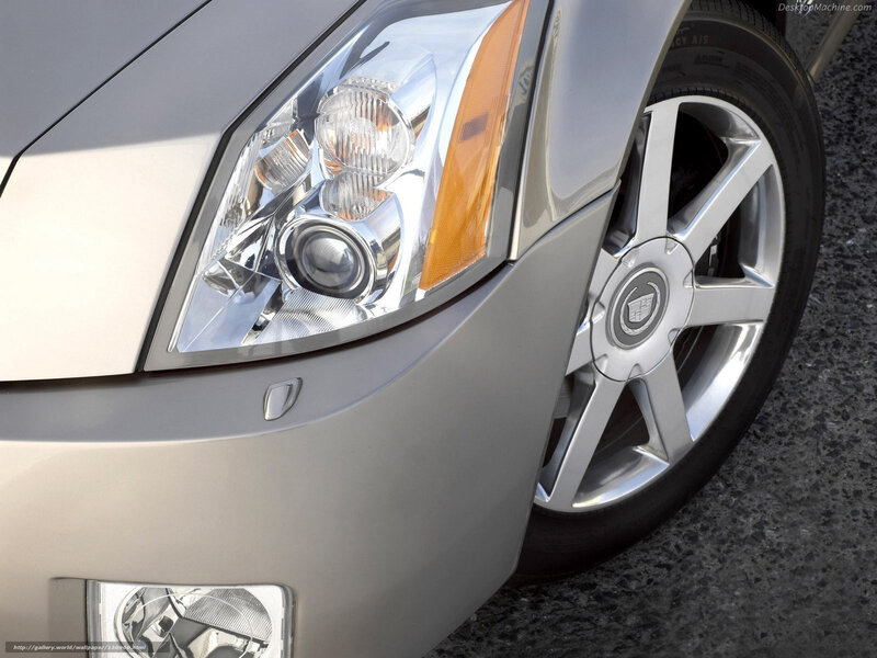 Cadillac headlight and wheel
