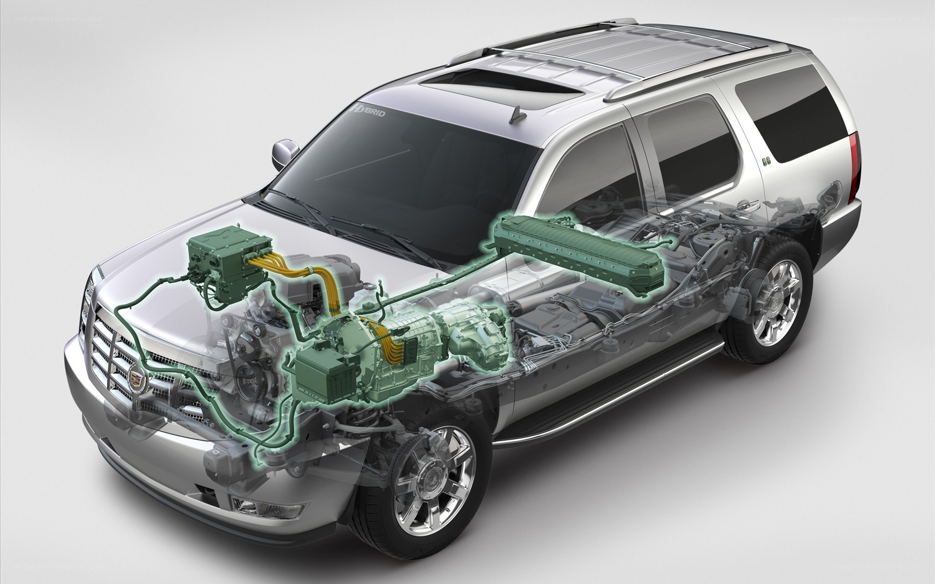 Cadillac hybrid SUV engine