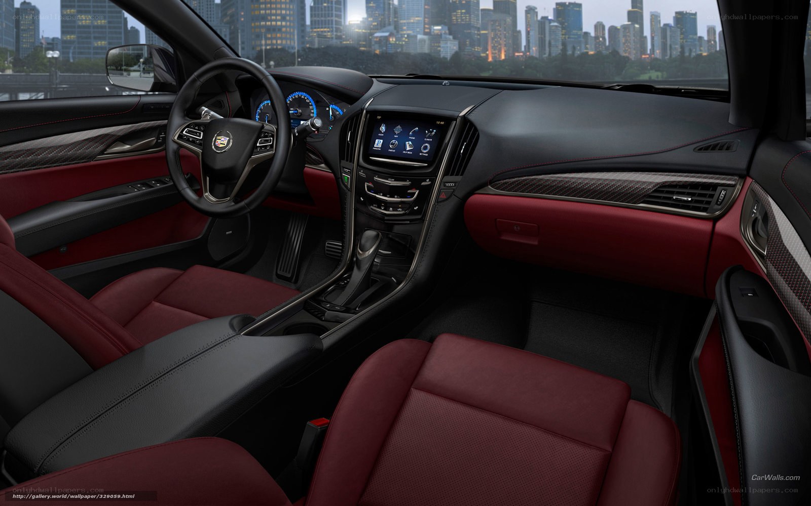 Cadillac interior city view