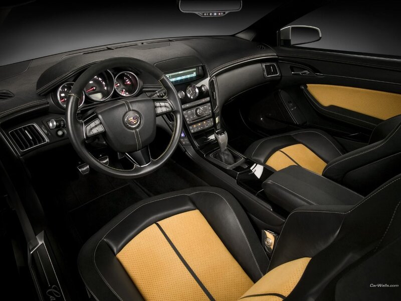 Cadillac interior with yellow accents