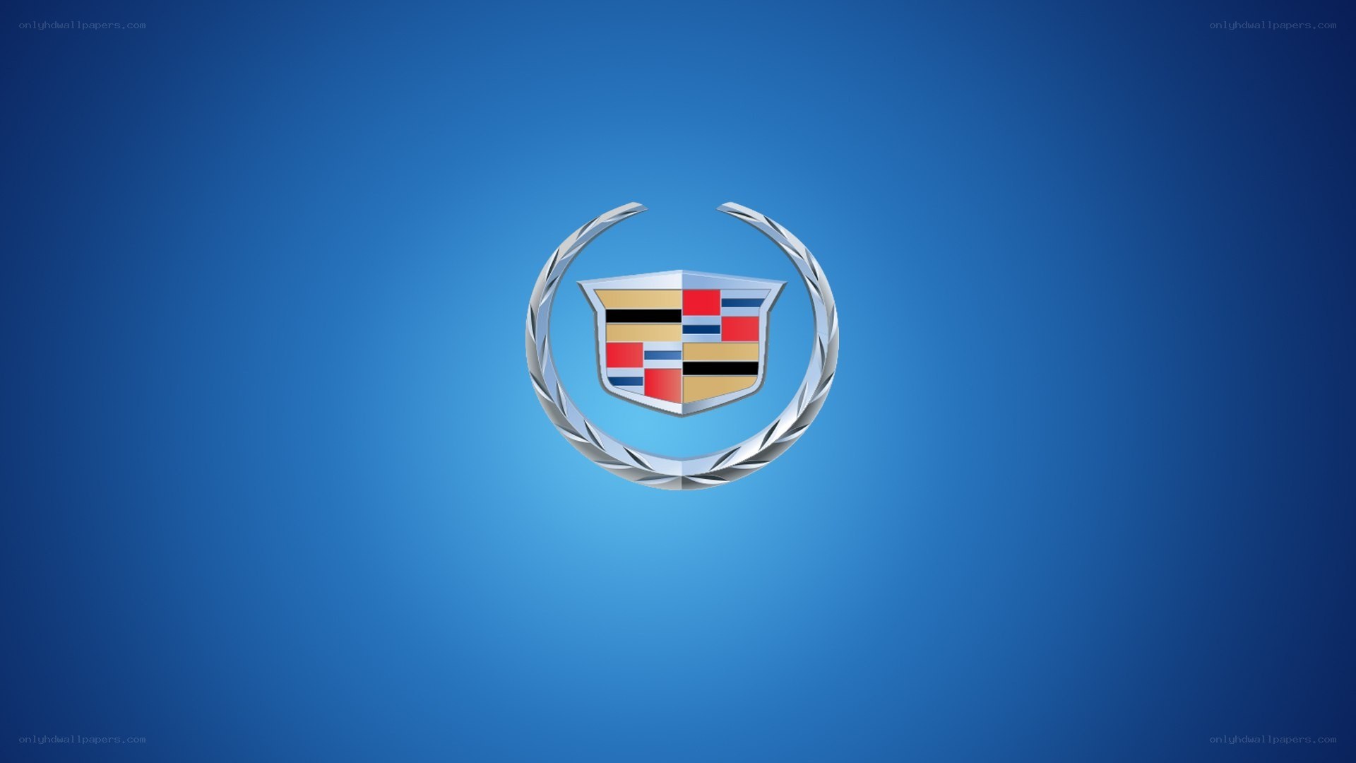 Cadillac logo on blue background