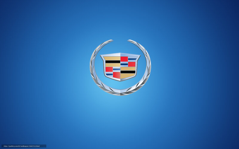 Cadillac logo on blue