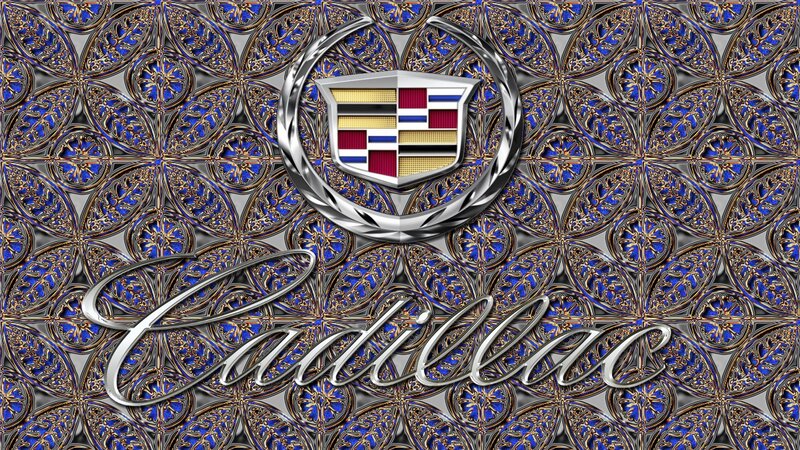 Cadillac Logo on Patterned Background