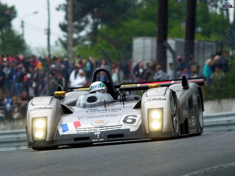 Cadillac race car on track