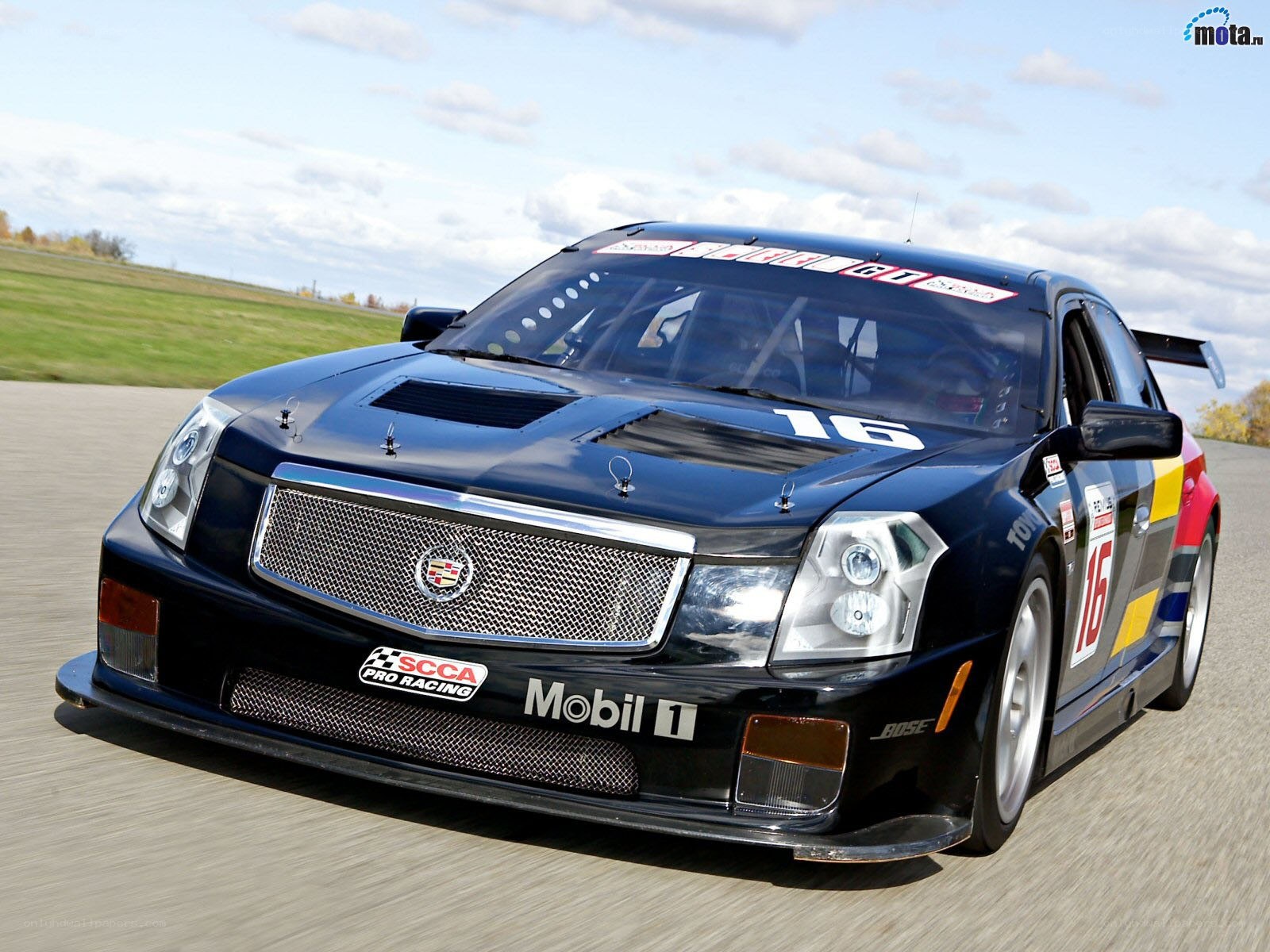 Cadillac race car on track