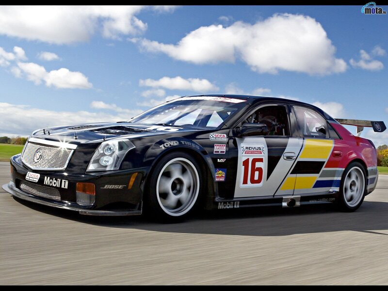 Cadillac race car on track
