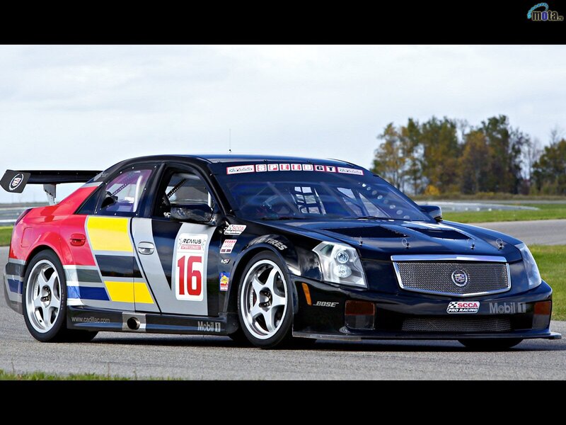Cadillac race car on track