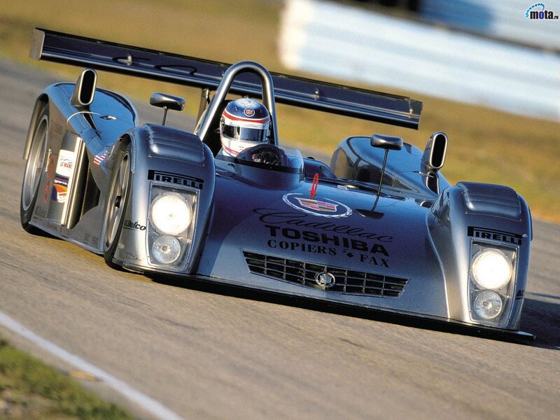 Cadillac race car on track