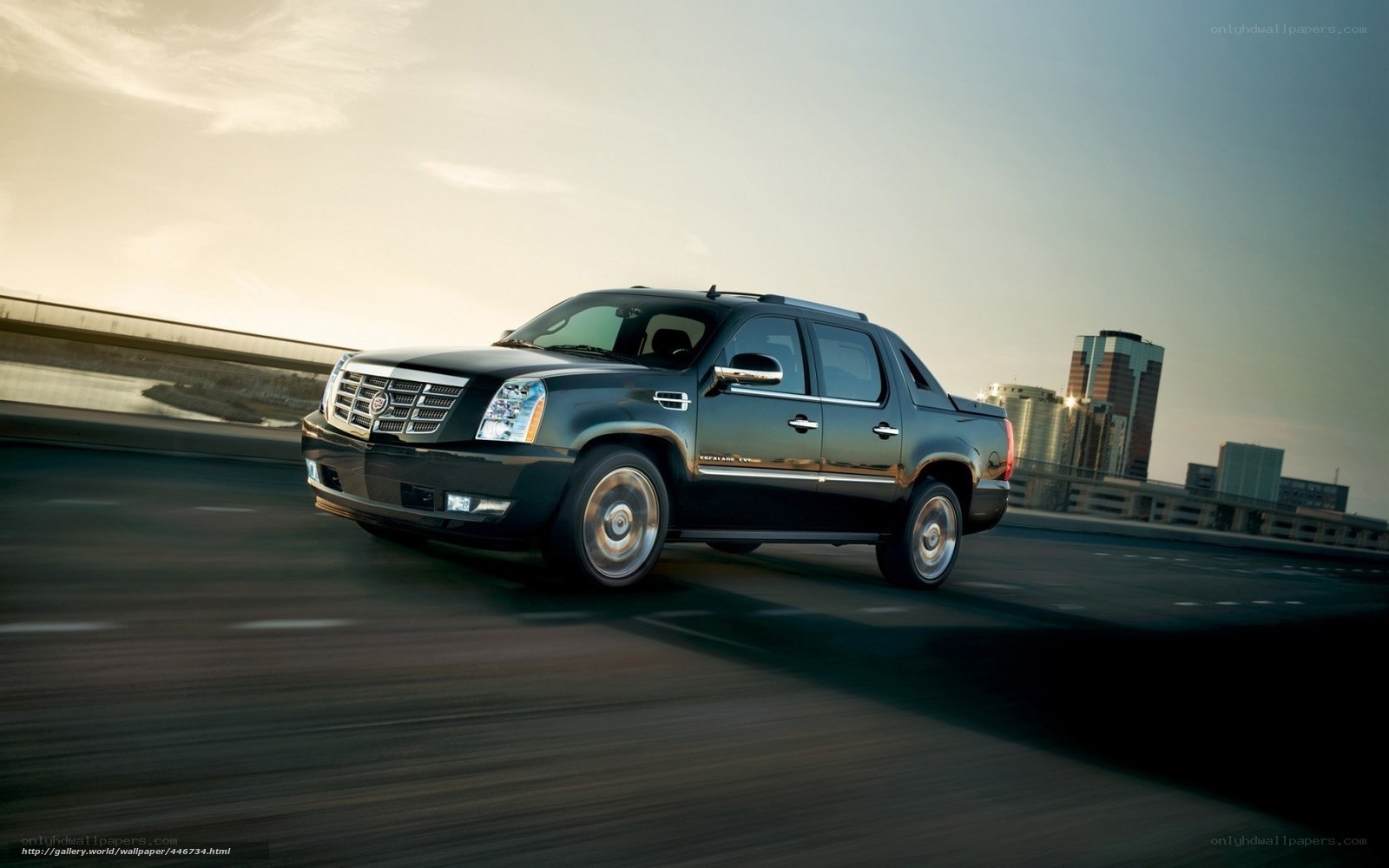 Cadillac truck on highway