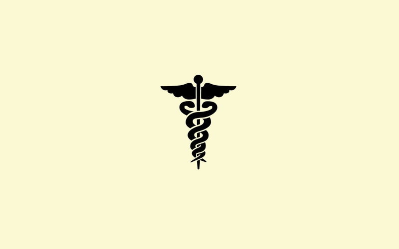 Caduceus Symbol — Black