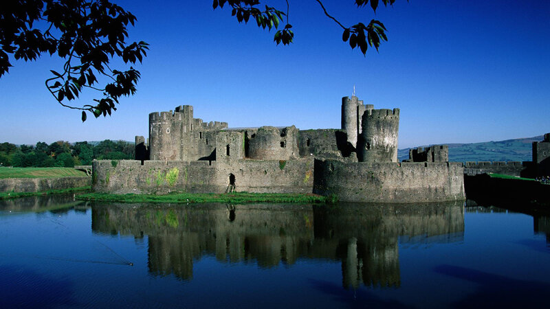 Caerphilly Castle — Blue