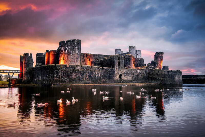 Caerphilly Castle — Orange