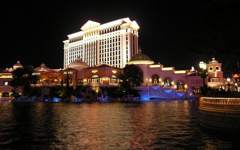 Caesars Palace Hotel — Black, Dramatic