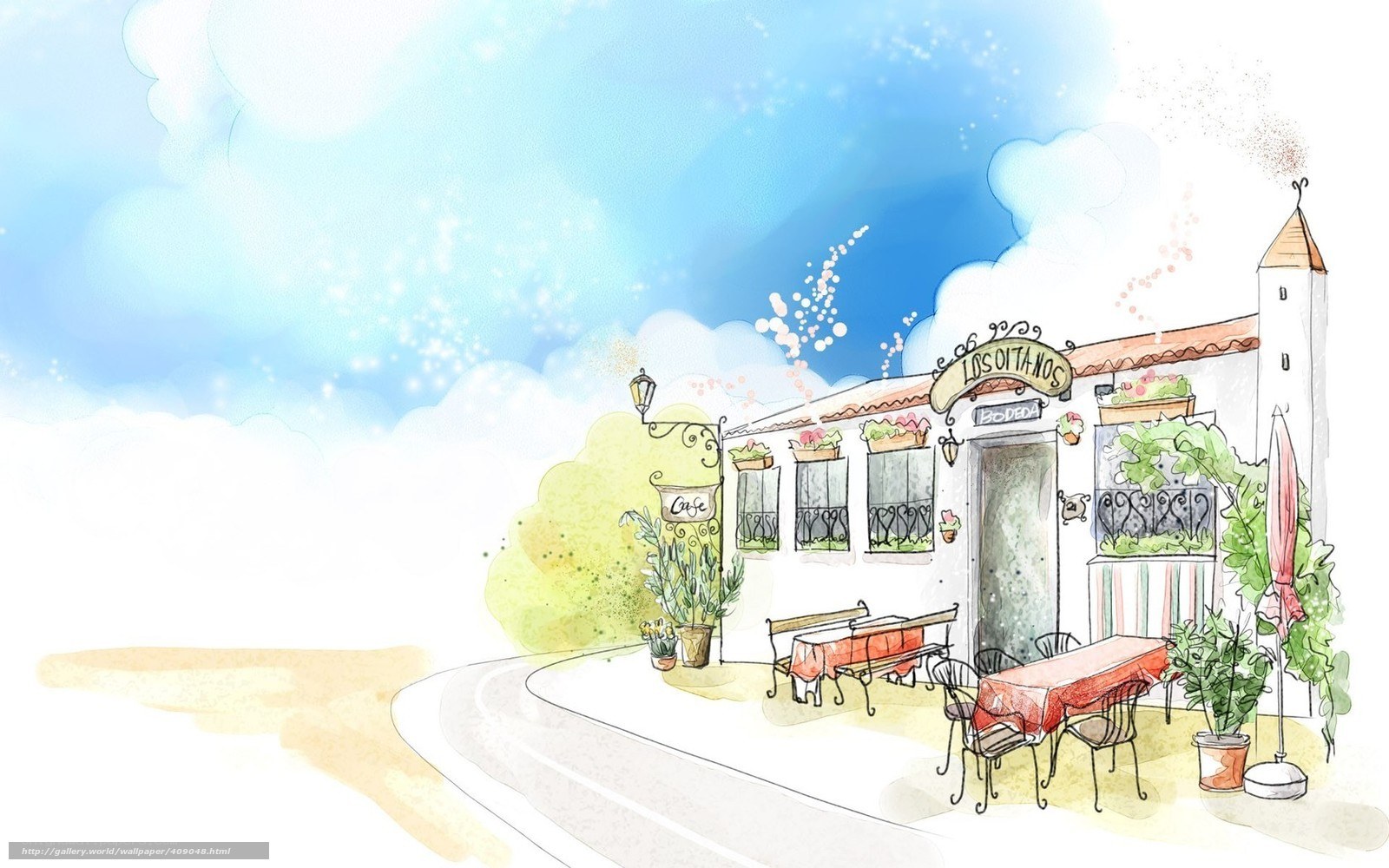 Cafe by the roadside