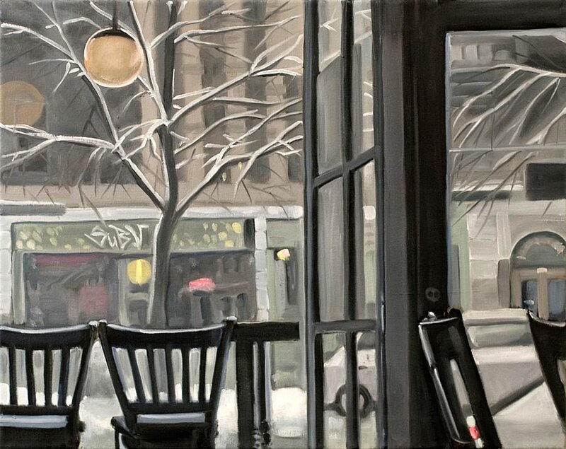 Cafe Chairs in Winter