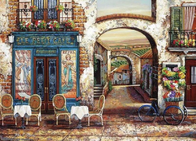 Cafe in a European village