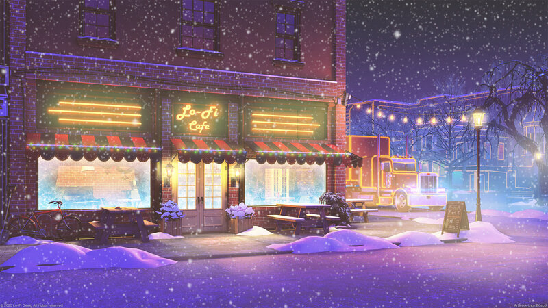 Cafe in Snowy Town