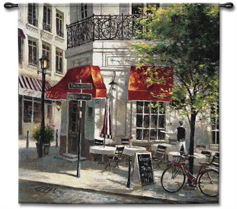 Cafe on a City Street — Red