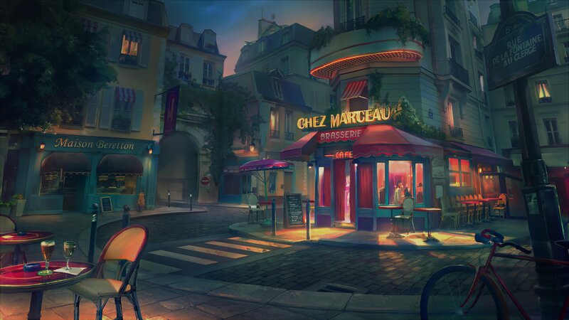 Cafe on a Street Corner