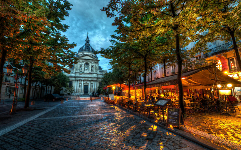 Cafe on Cobblestone Street — Yellow