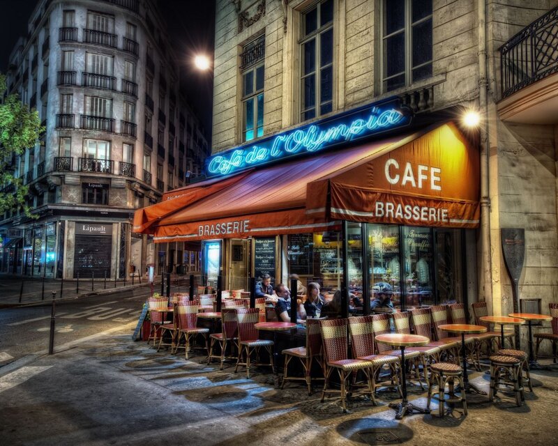 Cafe on Street at Night
