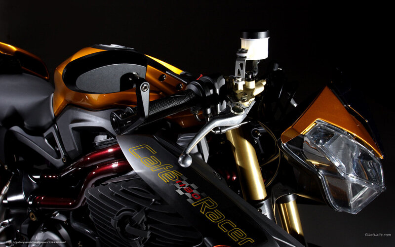 Cafe Racer motorcycle front view