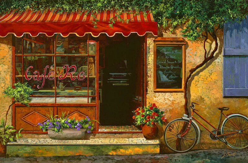 Cafe Storefront — Red