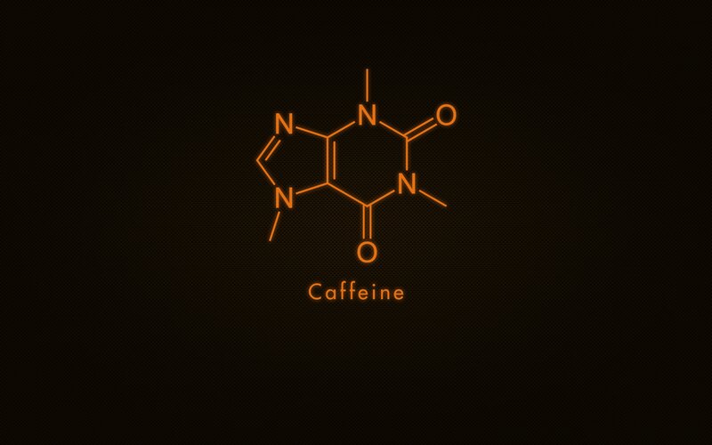 Caffeine Molecule — Black