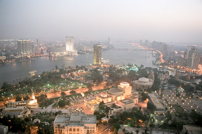 Cairo cityscape at dusk