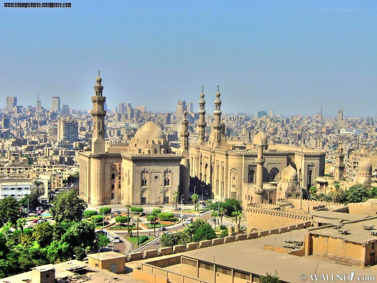 Cairo cityscape with mosque