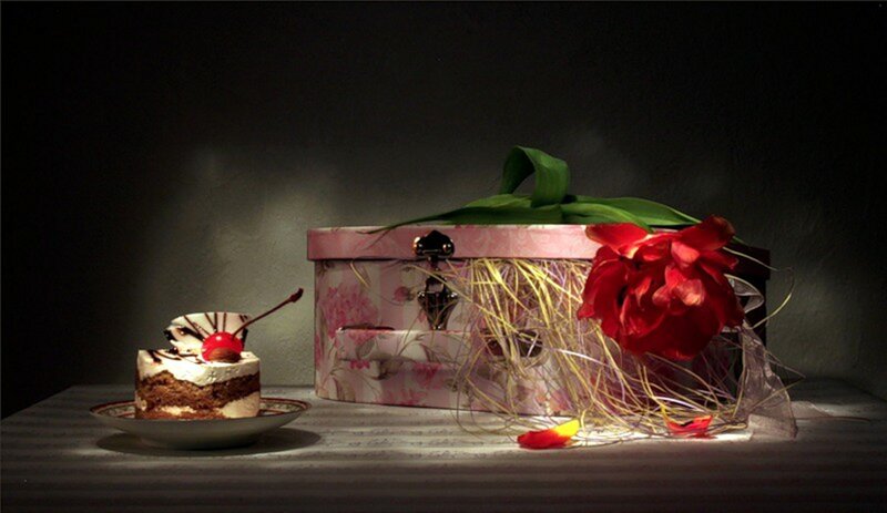 Cake and Gift Box
