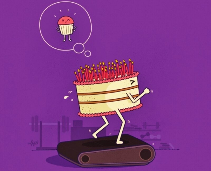 Cake Character Running