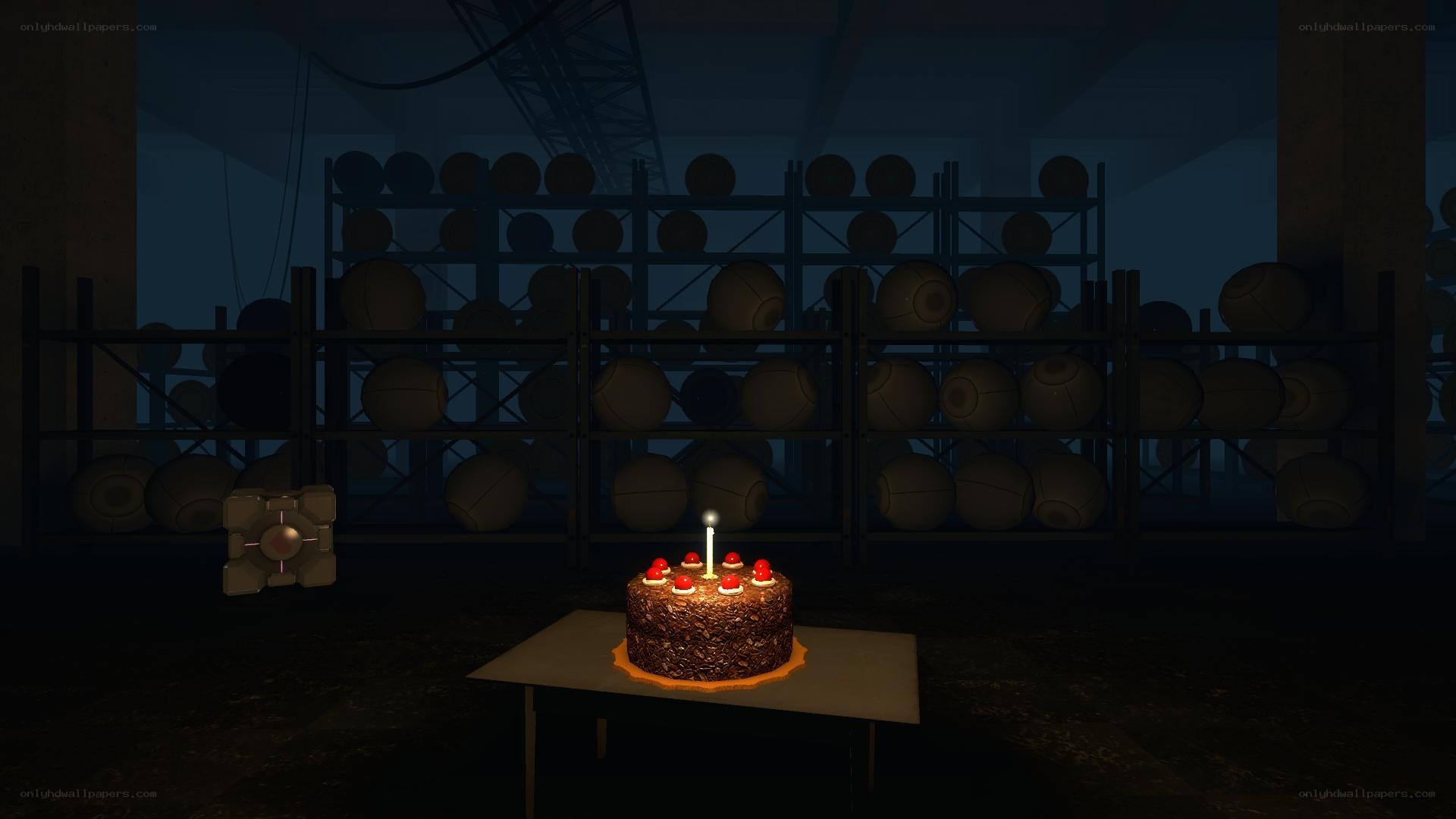 Cake in a dark warehouse