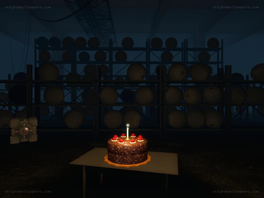 Cake in a dark warehouse
