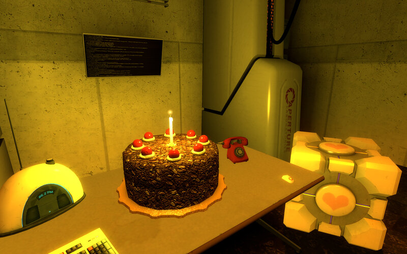 Cake on a lab table