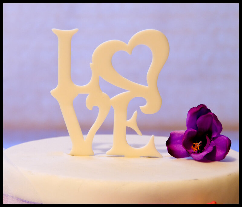 Cake Topper with Flower