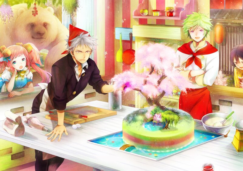 Cake with Cherry Blossom — Pink