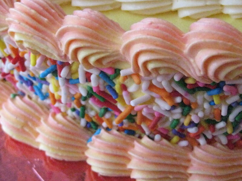 cake with sprinkles