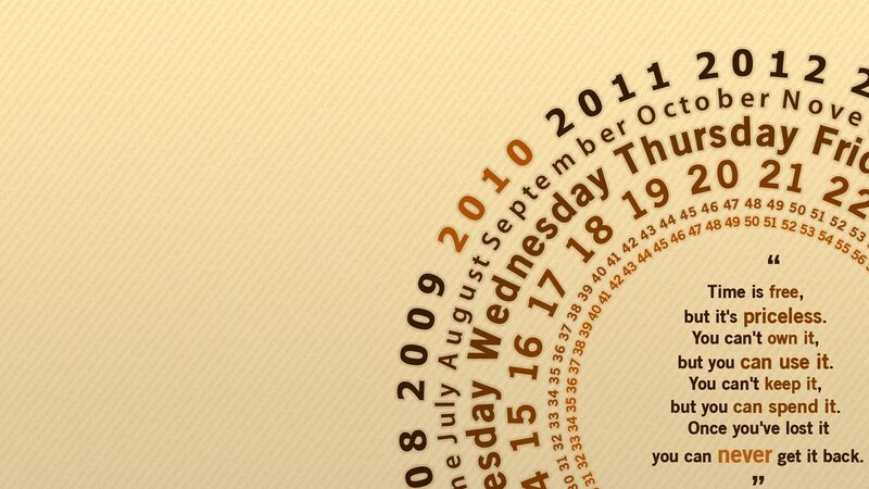 Calendar Design with Quote — Beige, Reflective