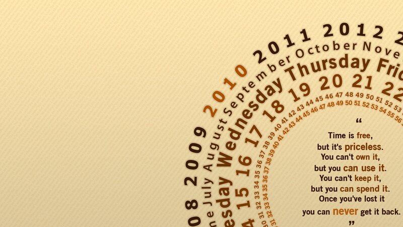 Calendar Design with Quote — Beige