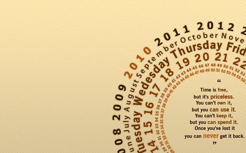 Calendar Design with Quote — Brown, Reflective