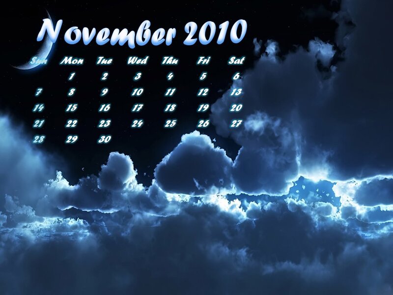 Calendar for November 2010