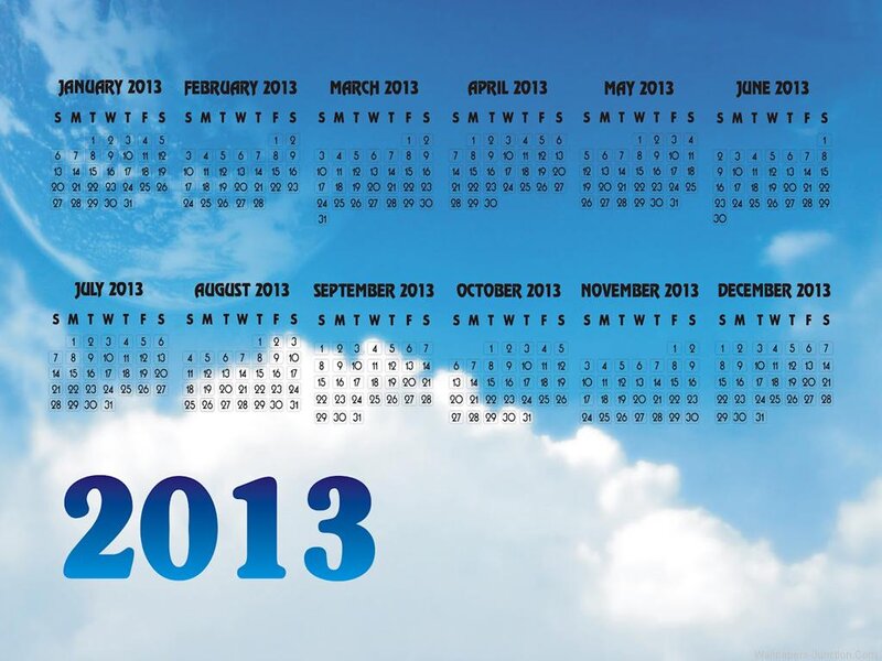 Calendar for Year 2013