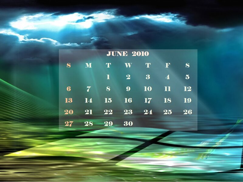 Calendar on Abstract Background