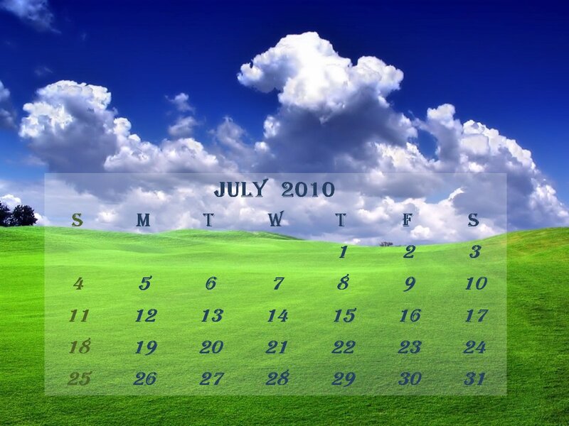 Calendar on Grassy Field